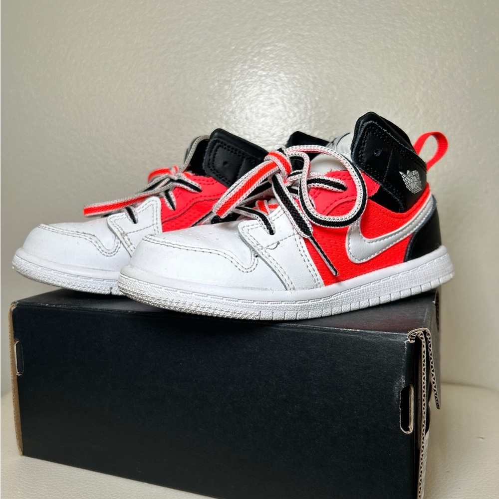 Nike Kids' White, Red, and Black Sneakers